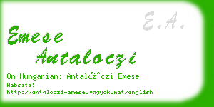 emese antaloczi business card